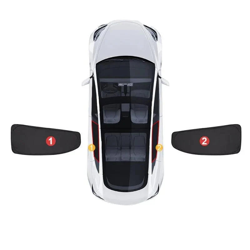 Privacy & Thermal Insulated Sunshades Curtains for Tesla Model 3 Highland Standard 2025+ - T-Launch