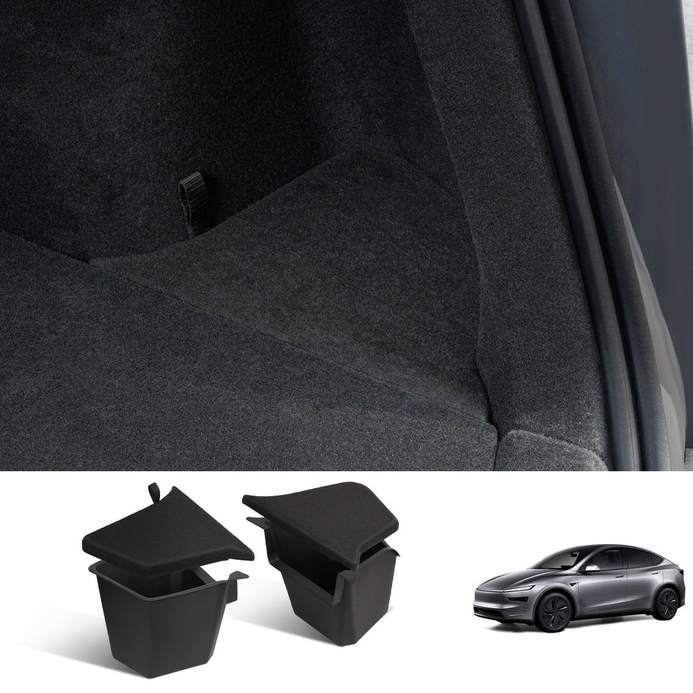 TPE Rear Trunk Side Storage Box for Tesla Model Y Juniper 2025+ (2 Pcs) - T-Launch