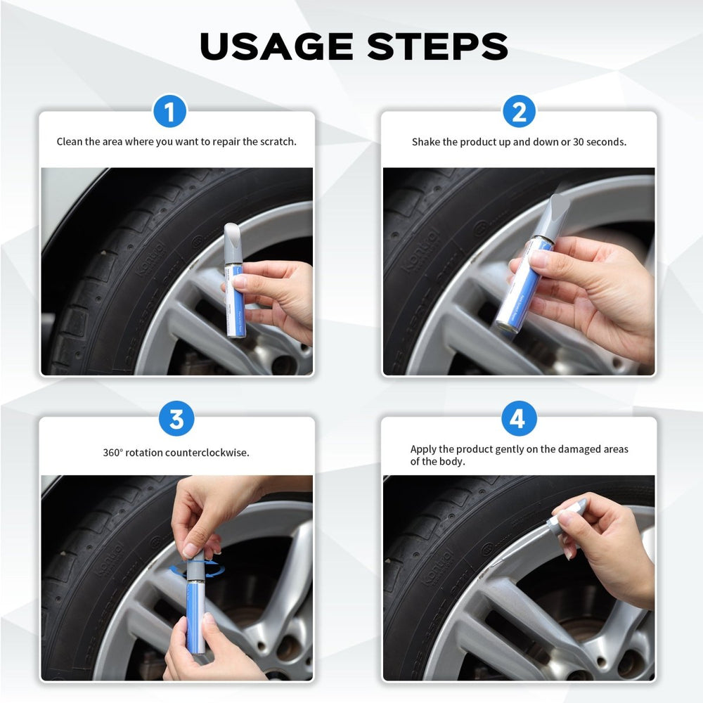 Wheel Rim Touch Up Paint Kit for Tesla Model 3/Y/S/X - DIY Curb Rash Repair with Color-Matched Paint - T-Launch
